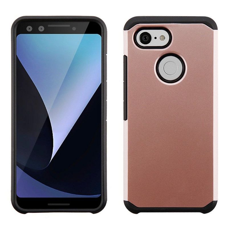 ASMYNA For Google Pixel 3 Rose Gold Black Astronoot Hard TPU Hybrid Plastic Case Cover
