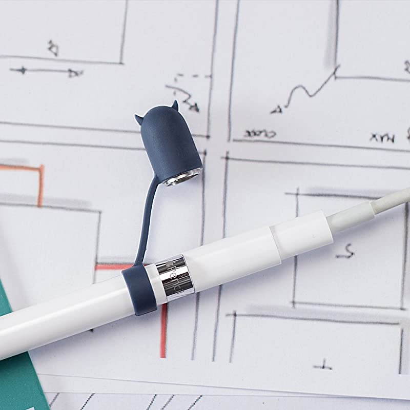 3Pack  for Apple Pencil CapApple Pencil Horn Cap HolderCable Adapter Tether for iPad Pro Pencil Midnight Blue