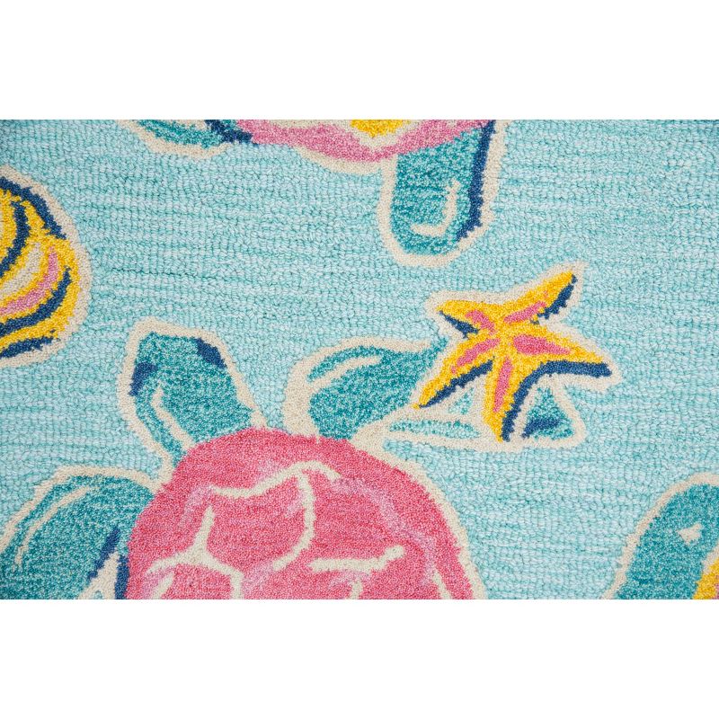 2'6"X4' Tufted Turtle Accent Rug Blue - Rizzy Home