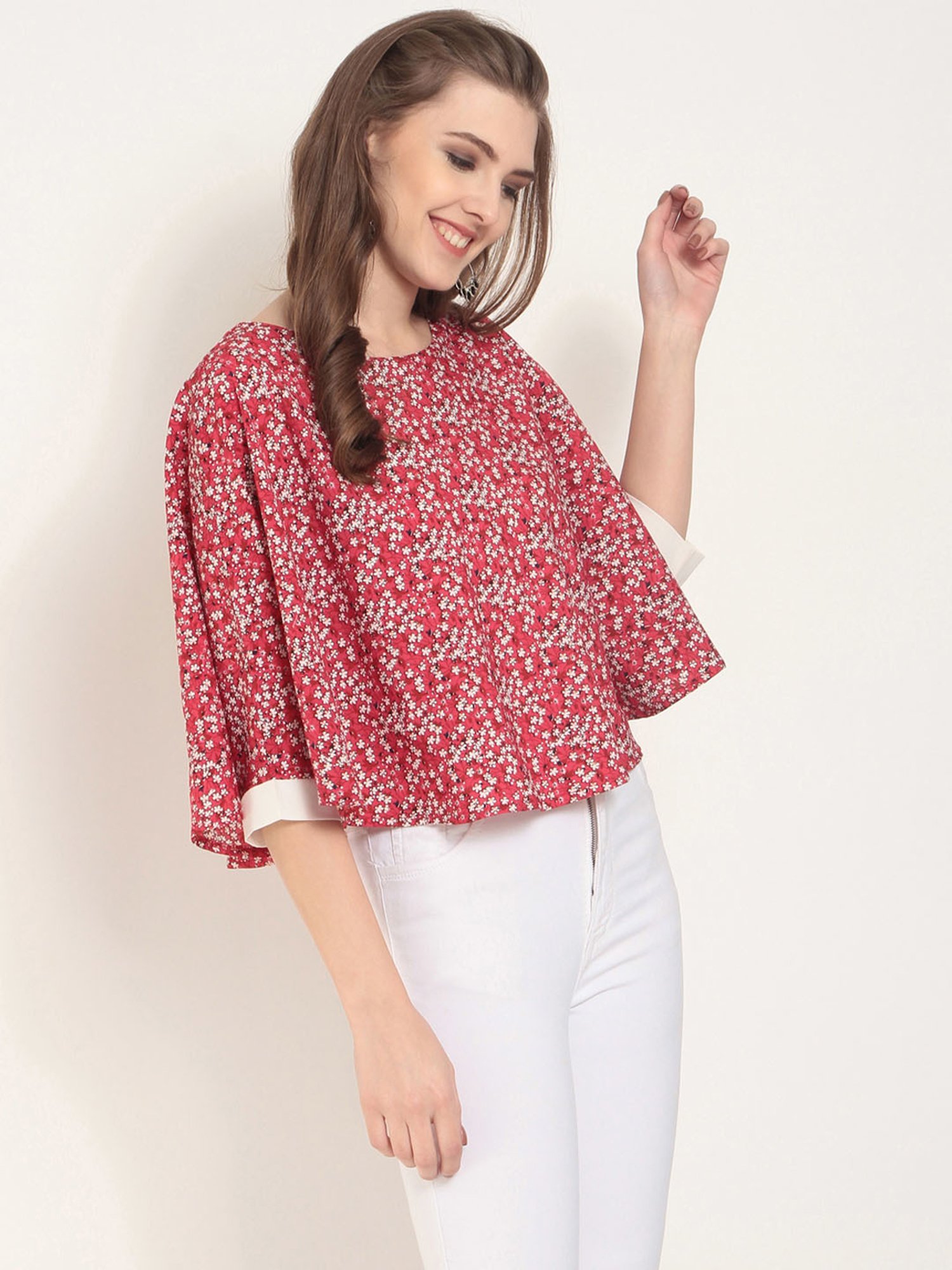 Rare Pink Floral Print Top