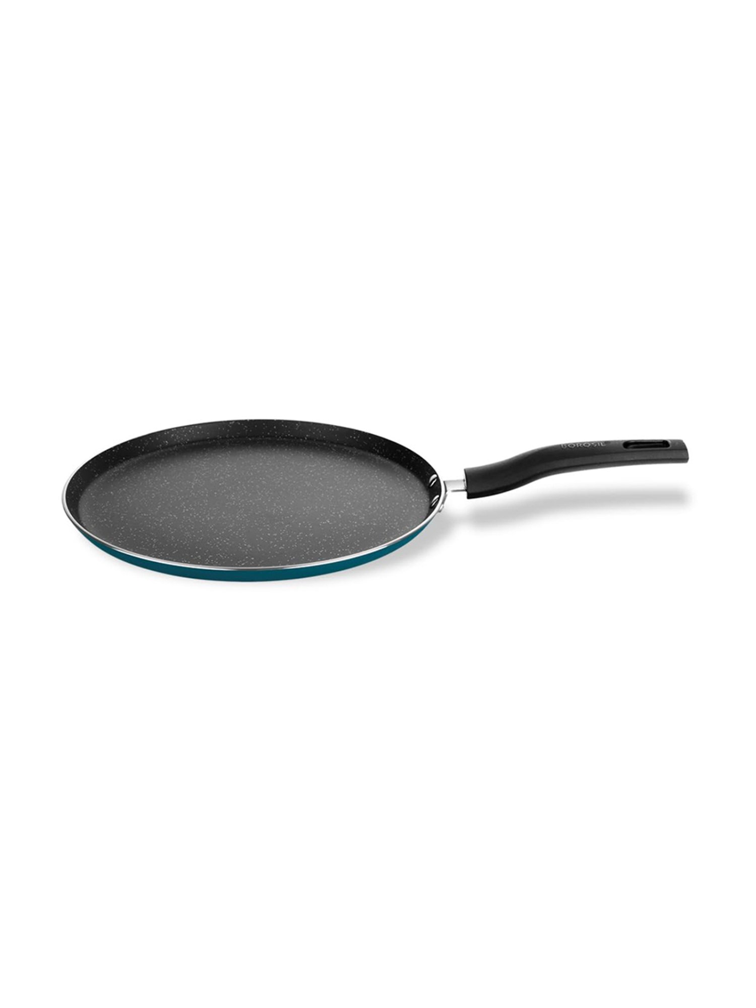 Borosil Aluminium 25 cm Induction Non-Stick Tawa with Wood-Finish Handle (Blue)