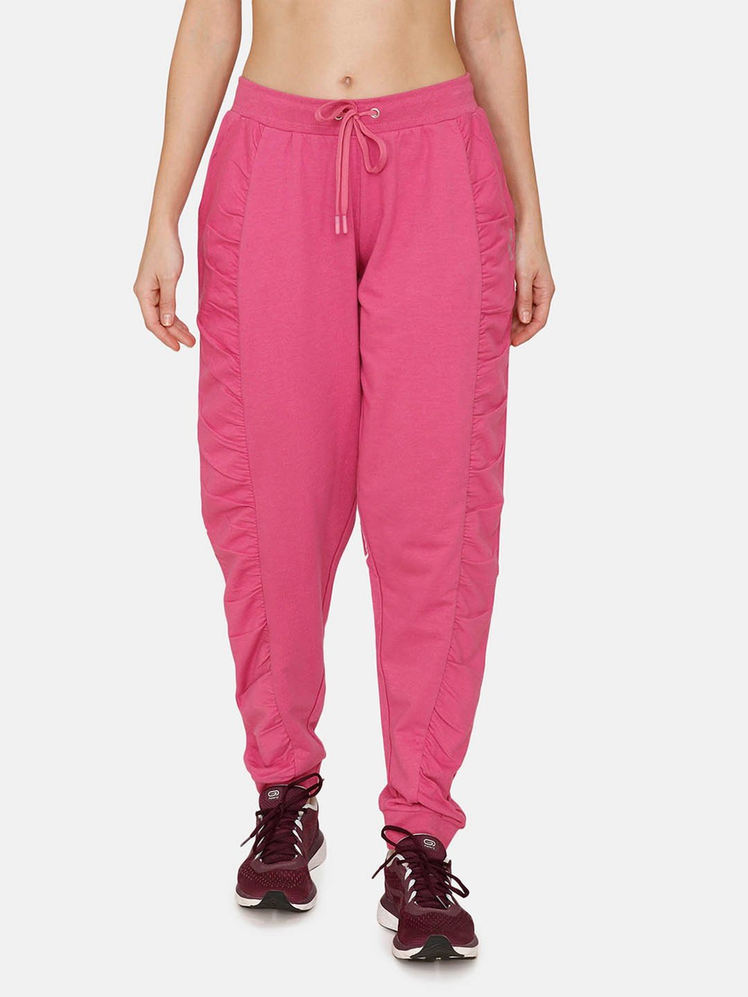 Zelocity by Zivame Pink Regular Fit Trackpants
