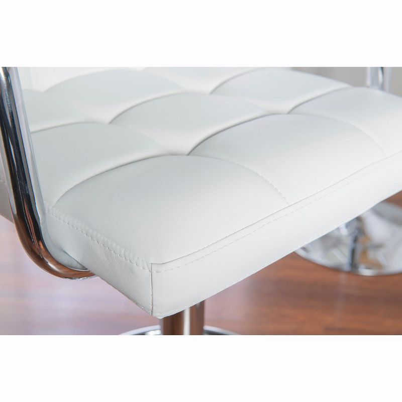 Powell Chrome and Black PU Barstool