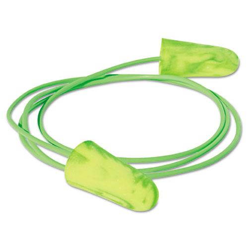 Moldex Goin' Green Foam Earplugs, Corded, Green, NRR 33