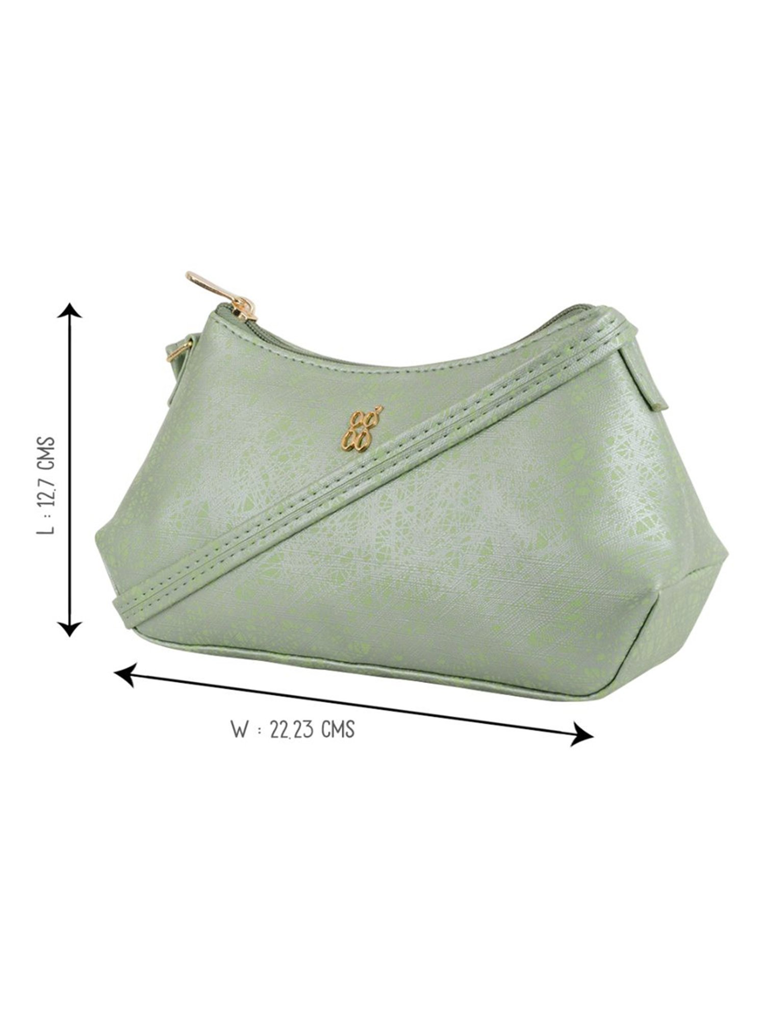 Baggit Green Printed Small Hobo Bag