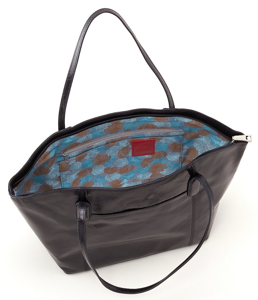 HOBO Patti Shoulder Zip Top Grain Leather Tote Bag