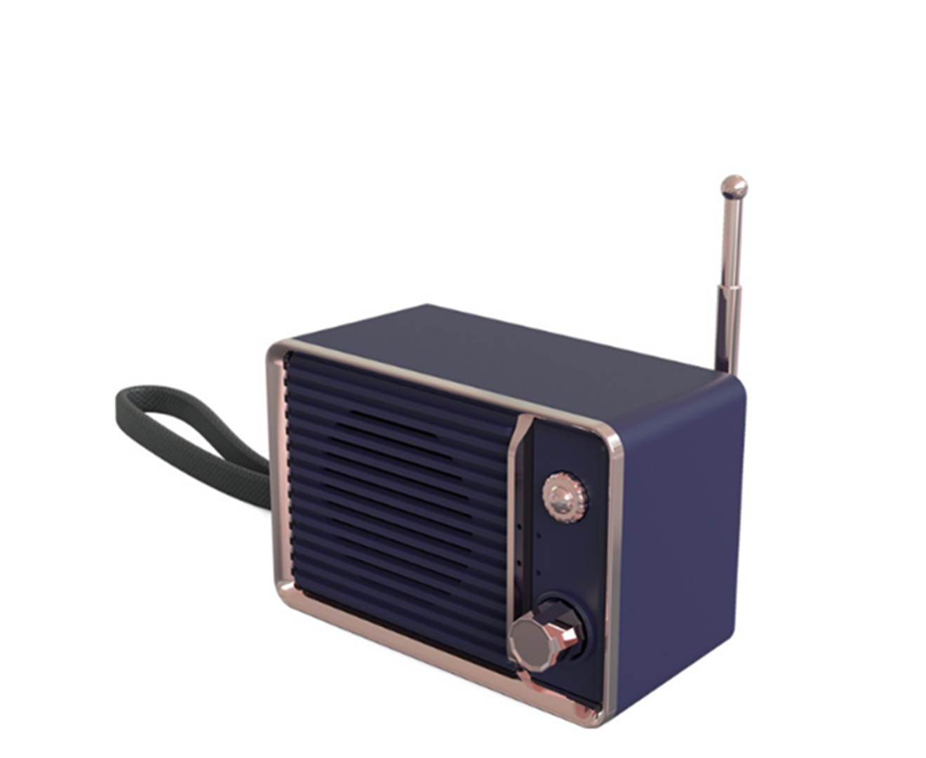 Select Mall Wireless Bluetooth Speaker Retro Small Tv Style Bluetooth Audio Music Player Suitable for Bedroom-Blue