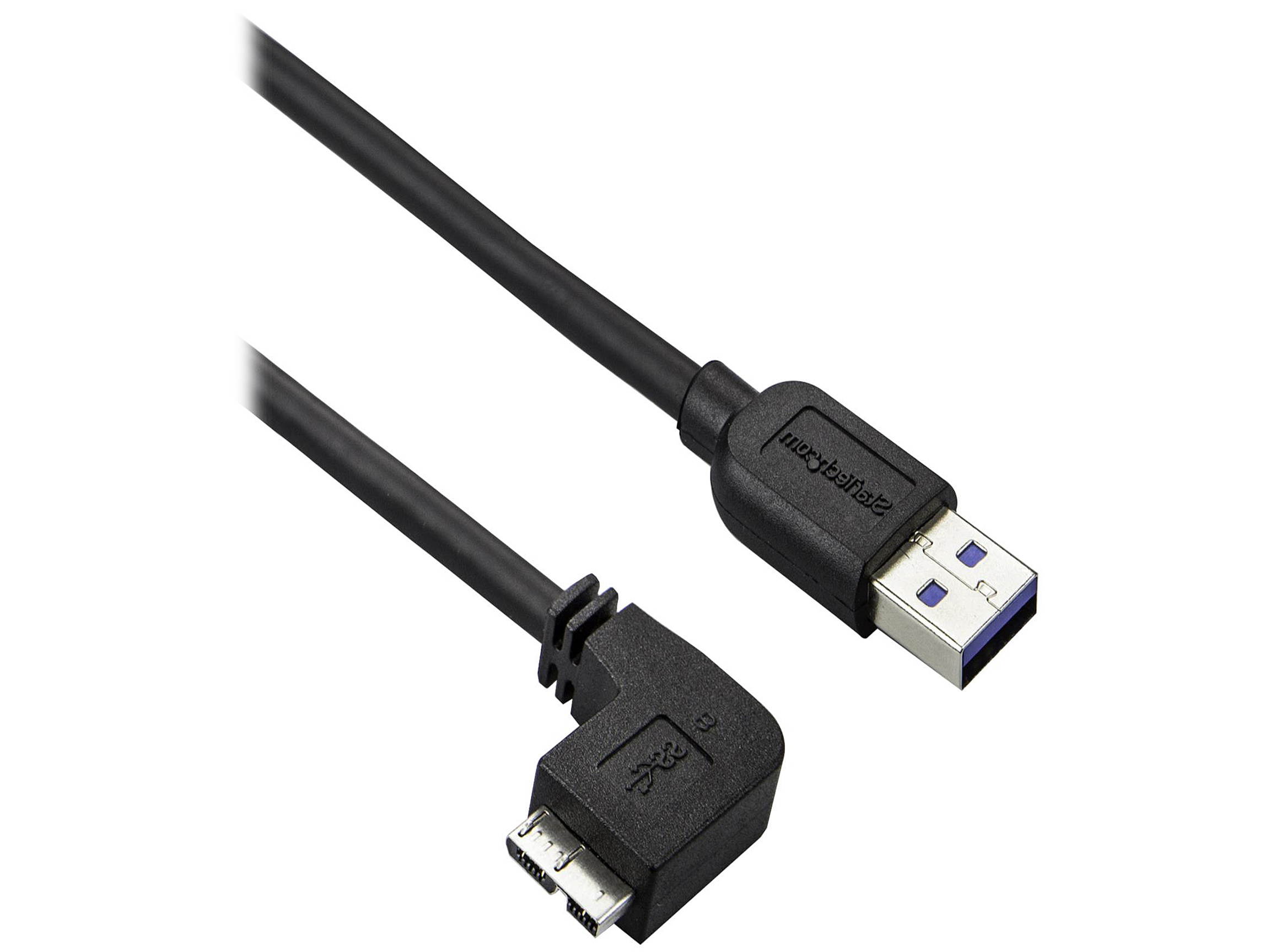 StarTech.com 0.5m 20in Slim Micro USB 3.0 Cable - M/M - USB 3.0 A to Right-Angle Micro USB - USB 3.1 Gen 1 (5 Gbps)