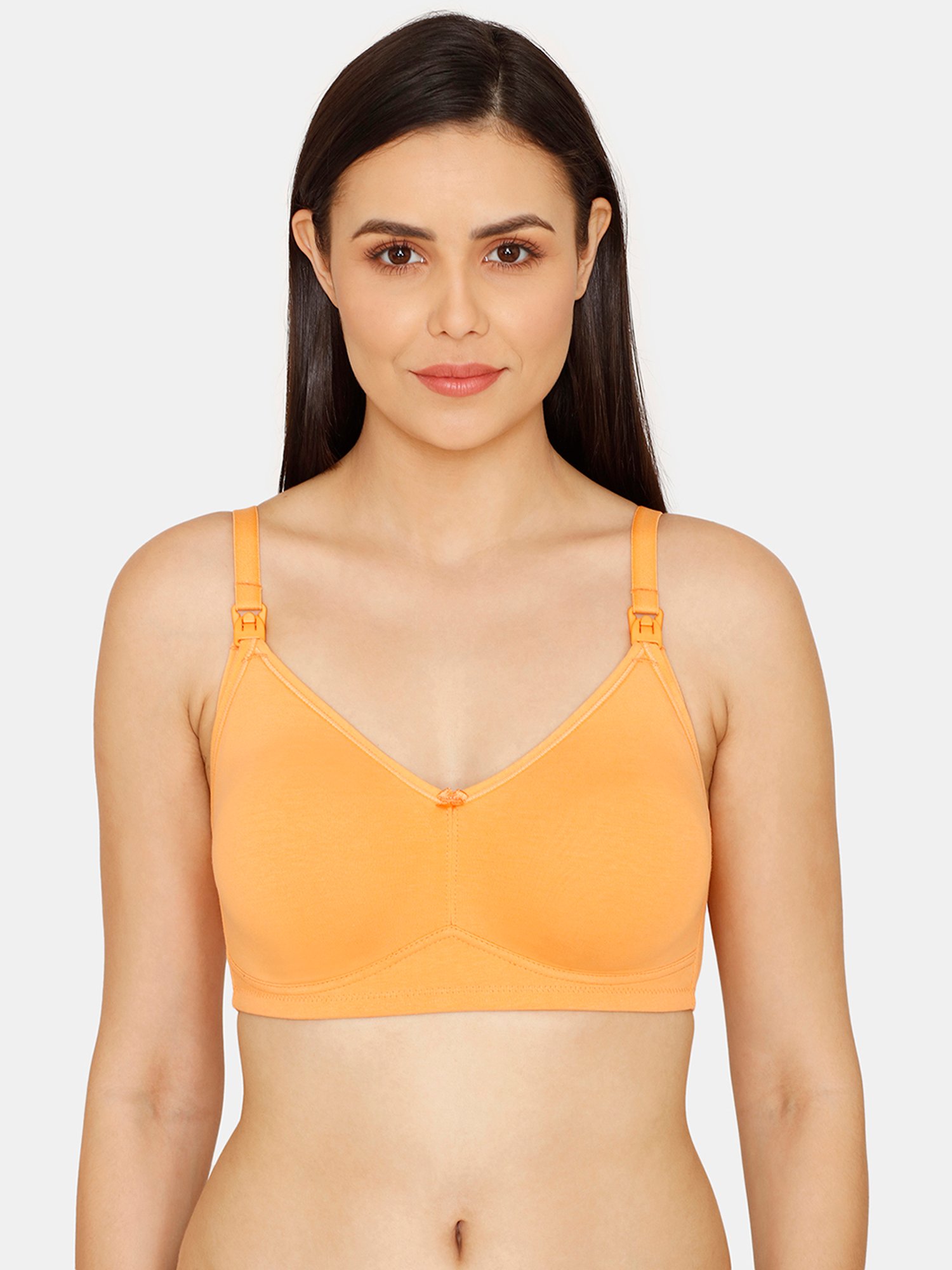 Zivame Orange Half Coverage Maternity Bra