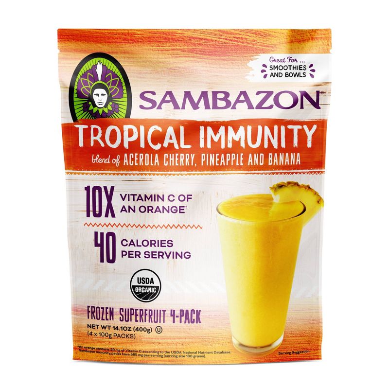 Sambazon Tropical Immunity Superfruit Frozen Packs - 14.1oz