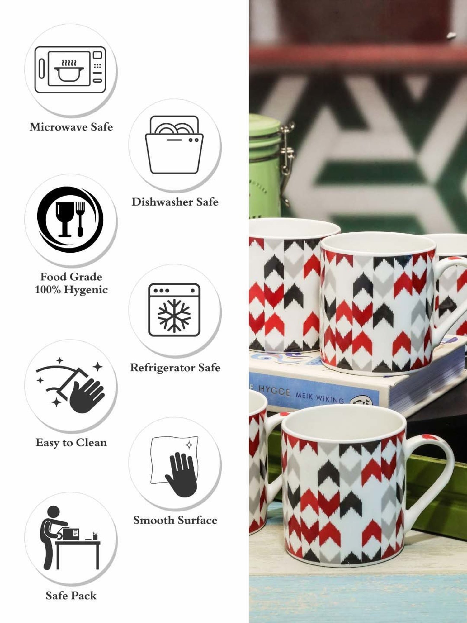 Cello White Opalware Cup (0.18 L) - Set of 6