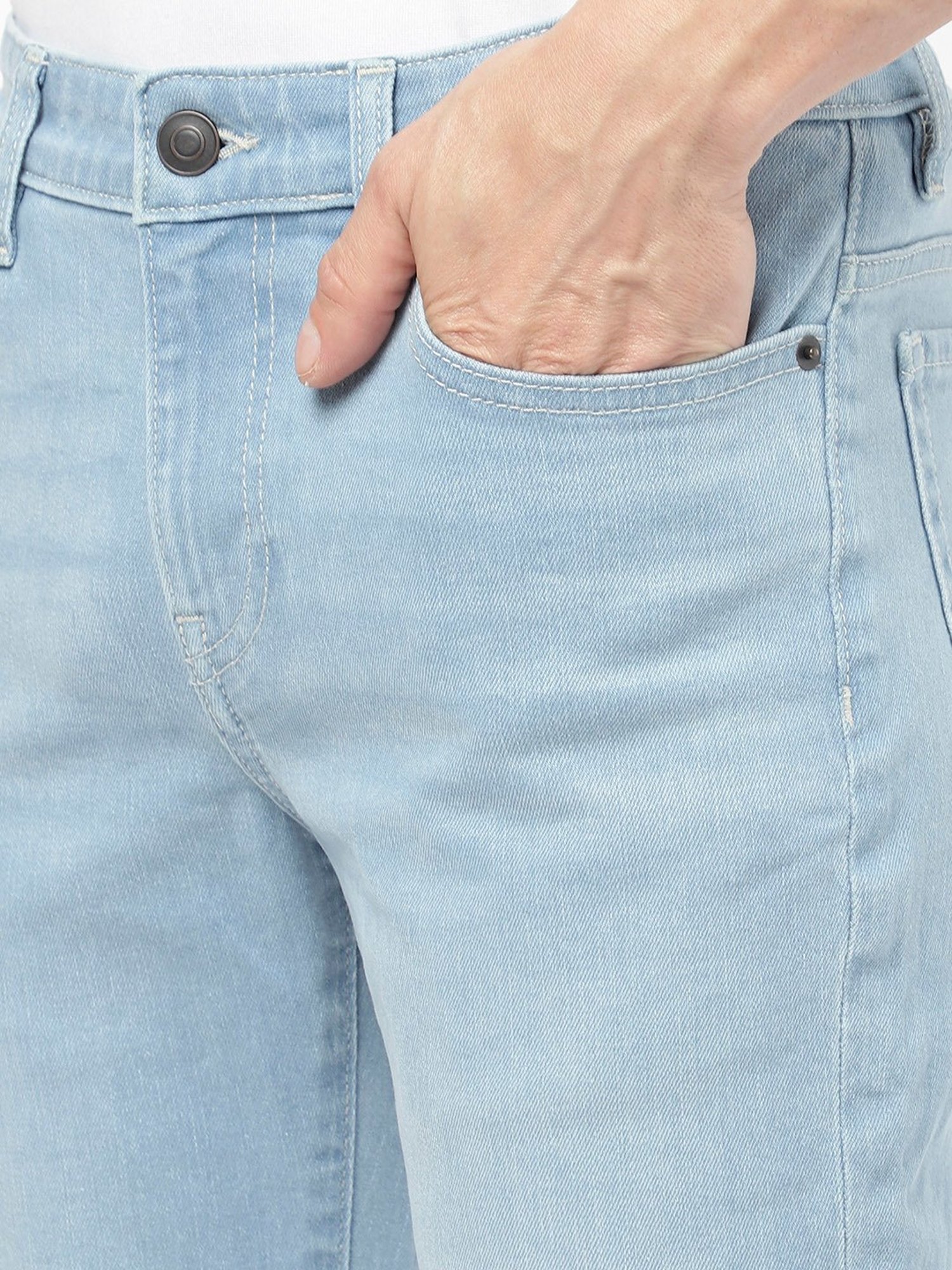 Passion Light Blue Comfort Fit Lightly Washed Jeans