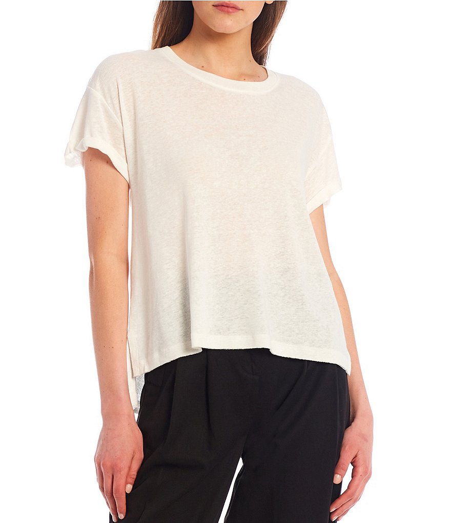 Every Knit Roll Sleeve Pullover Tee