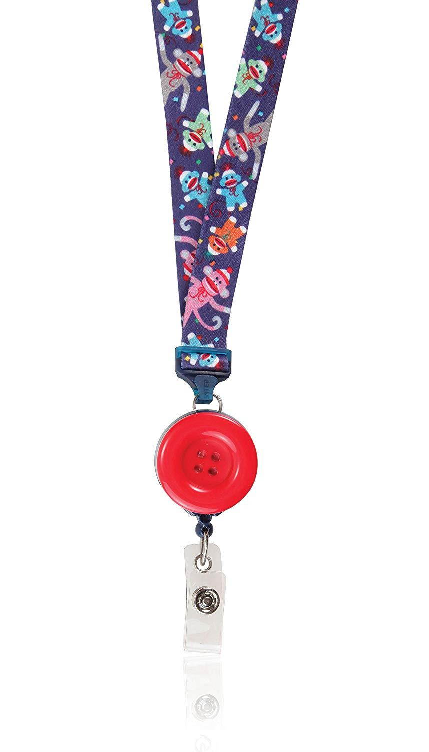 Sock Monkey - ID Ave Ribbon W/Reel & Emb