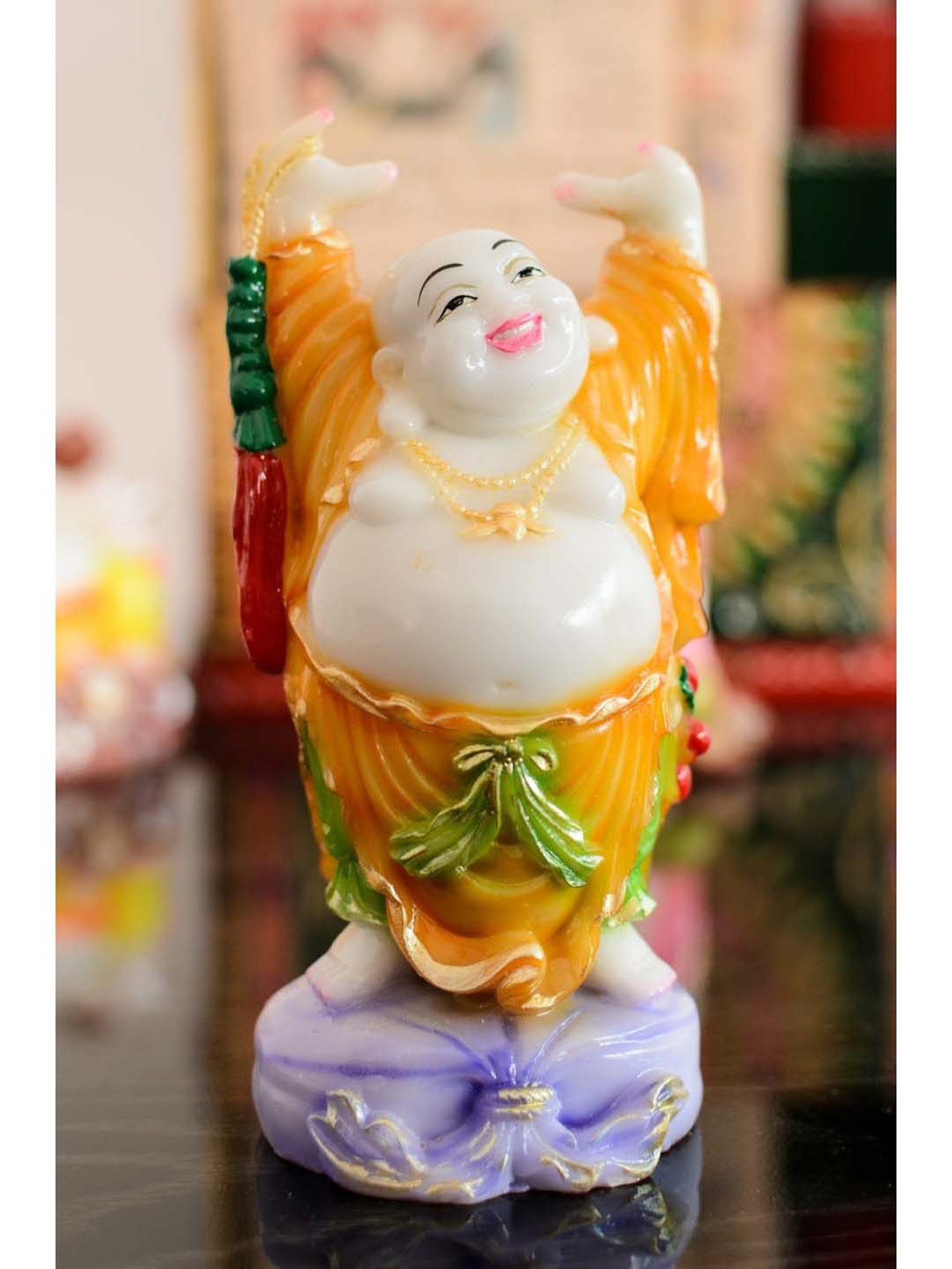eCraftIndia Feng Shui Laughing Buddha with Hands Up