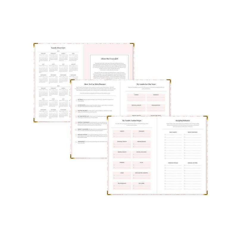 2021 The Everygirl Planner 5" x 8" Hard Cover Weekly/Monthly Bookbound Sadie - Blue Sky