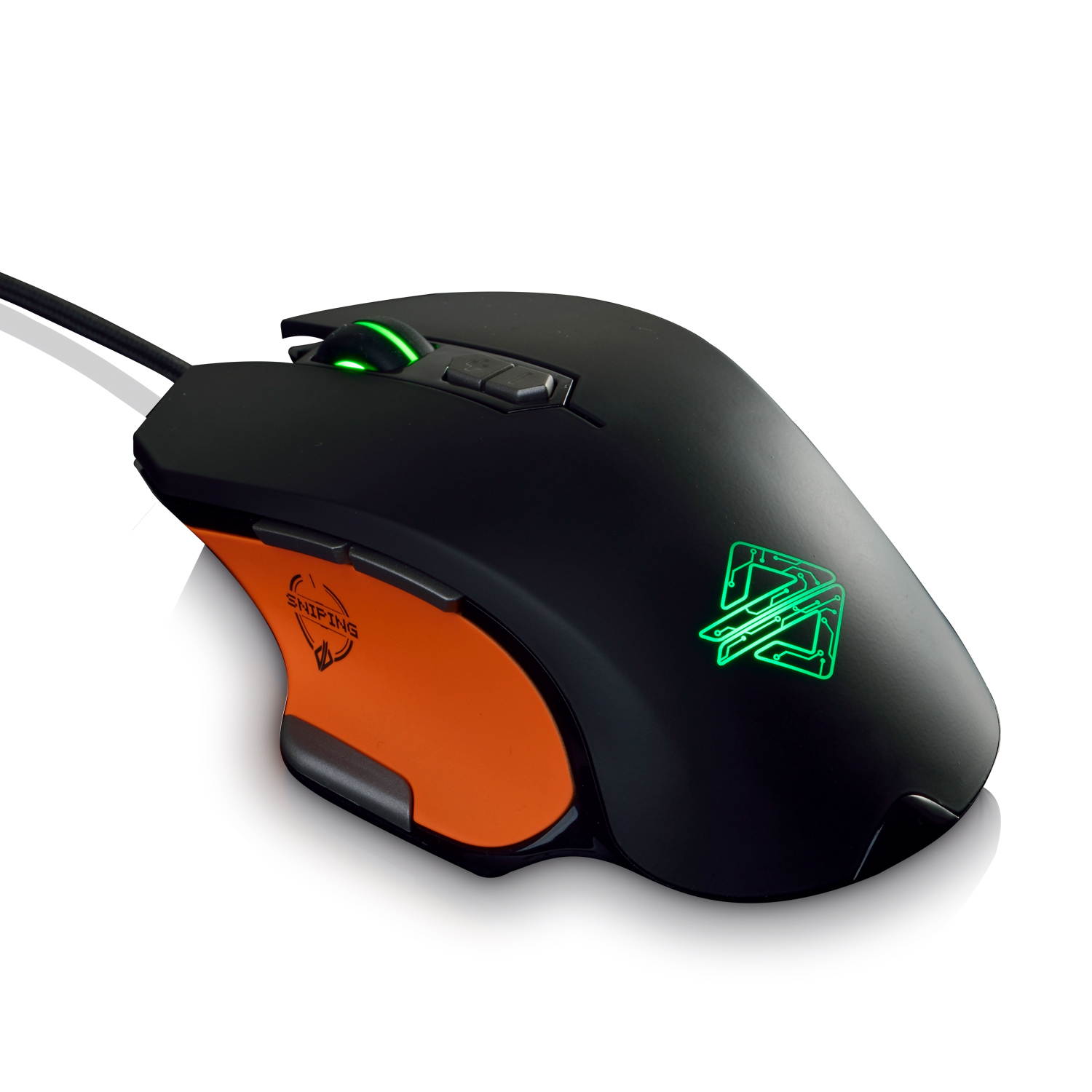 Ajazz GT AJ380 Gaming Mouse, 4000 DPI 9 Programmable Buttons Ergonomic Wired Mice for Windows XP, Vista, Linux,Win 7, Win 8,Win 10, Competitor Black