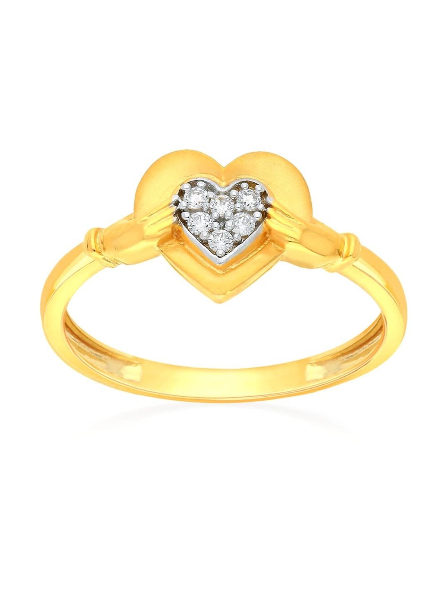 Malabar Gold and Diamonds 18k Gold Heart Ring for Women