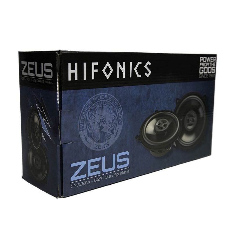 Hifonics Zeus 200 Watt 5.25 Inch 2 Way 4 Ohm Car Audio Coaxial Speakers |ZS525CX