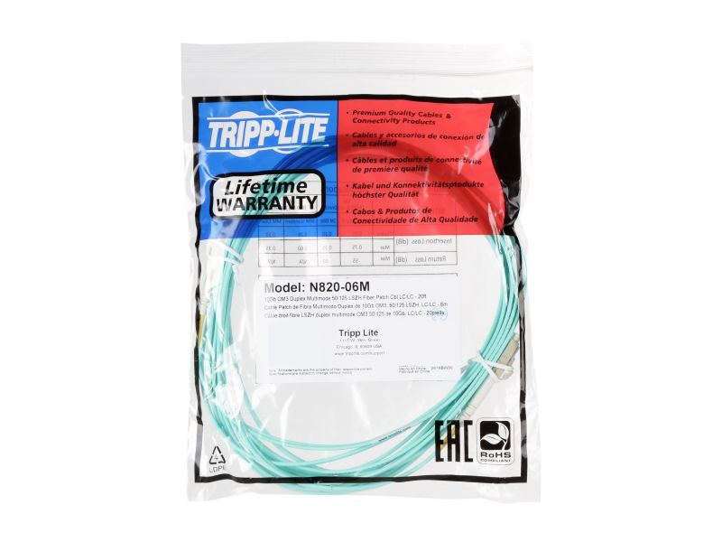 Fiber Optic Cable LC-LC 9/125 Duplex Single-Mode Fiber Cable Yellow 5 meters