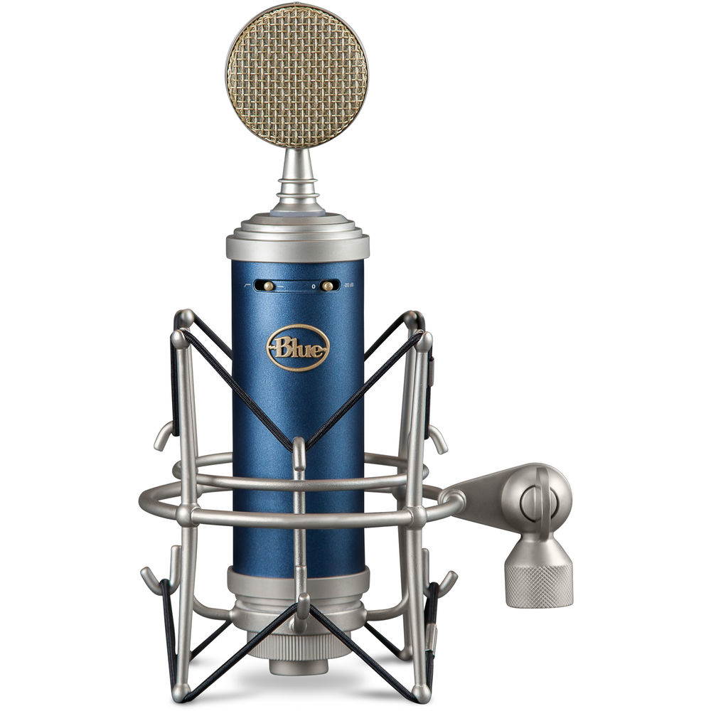 Blue Bluebird SL Condenser Studio Microphone with Focusrite Scarlett 2i2 2x2 Audio Inteface (3rd gen), Headphone, Mic stand & XLR Cable Bundle