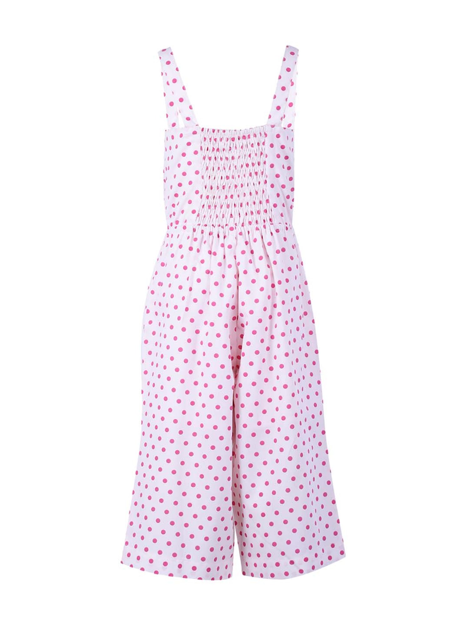 A Little Fable Kids Pink Cotton Printed Jumpsuit