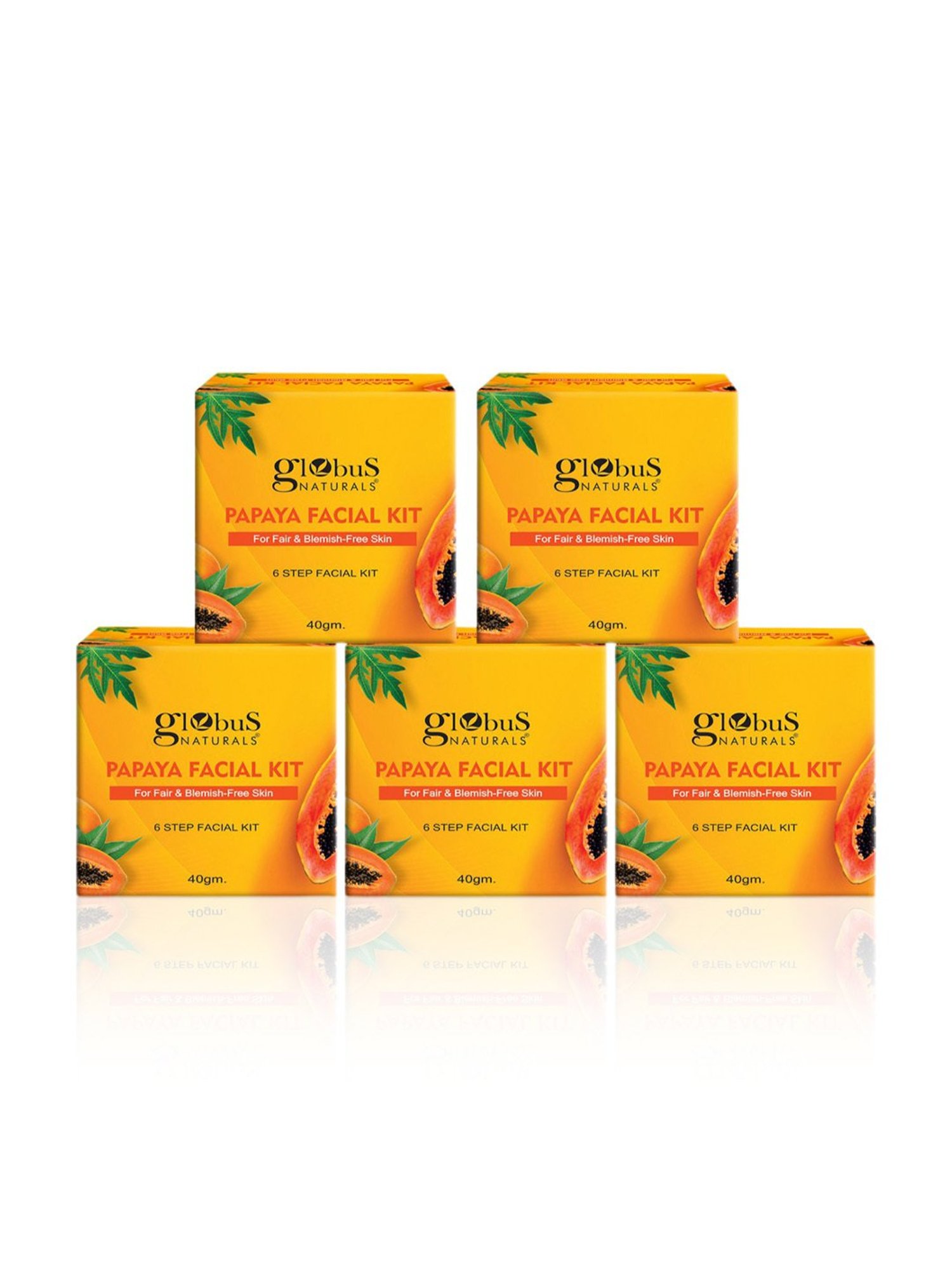 Globus Naturals Papaya Facial Kit - Pack of 5