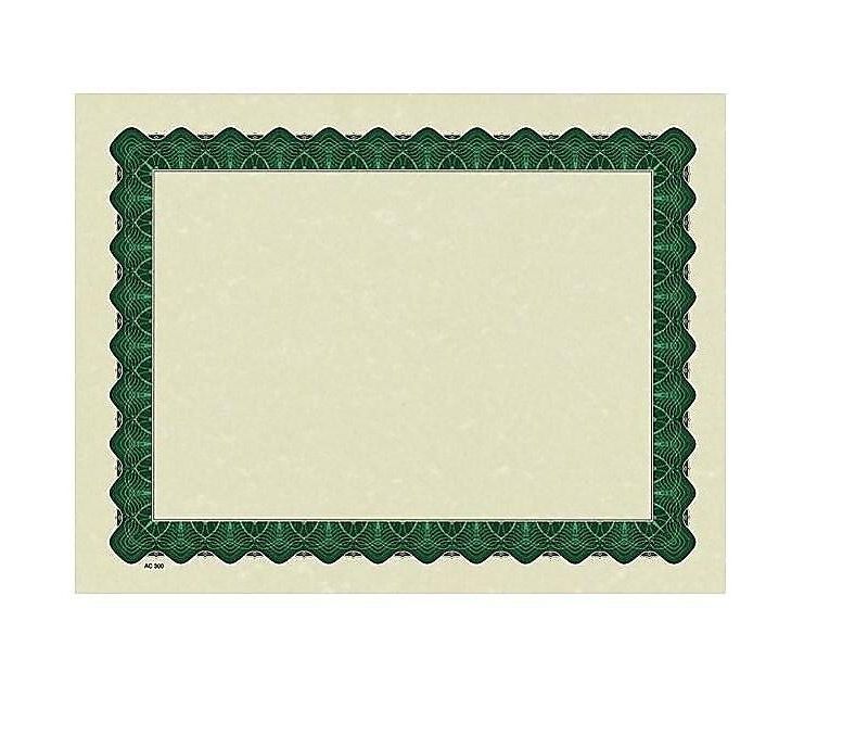 Great Papers Metallic 8.5 x 11 Certificates Beige/Green 934200