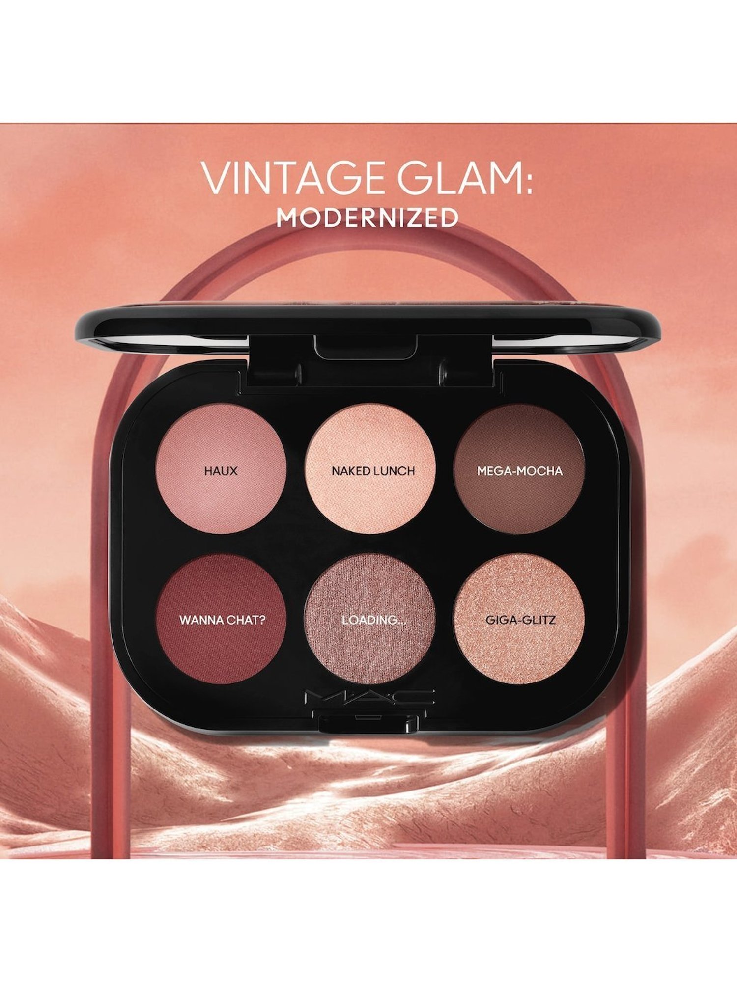 M.A.C Connect In Colour 6-Pan Eyeshadow Palette Embedded In Burgundy - 6.2 gm