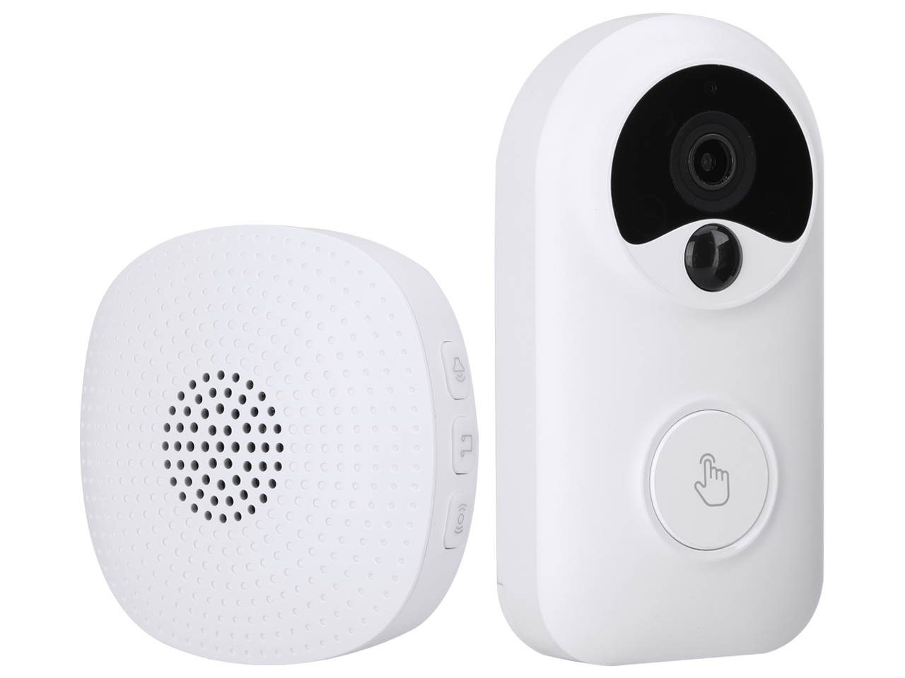 2.4Ghz WiFi Video Doorbell Camera, HD Wireless Security Camera Doorbell with Chime, Electric DoorBells, IP65, Night Vision, Motion Detect, 2-Way and Real-time Audio,battery no include