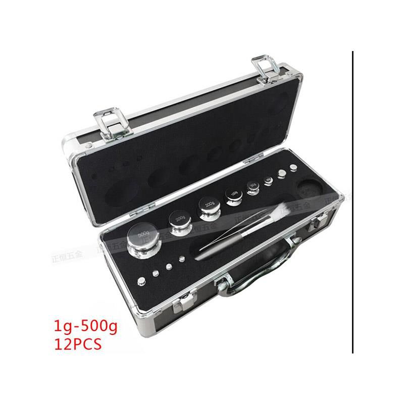 12 pcs Calibration Weight Set 1g-500g Precision Balance Scale Total 1110g