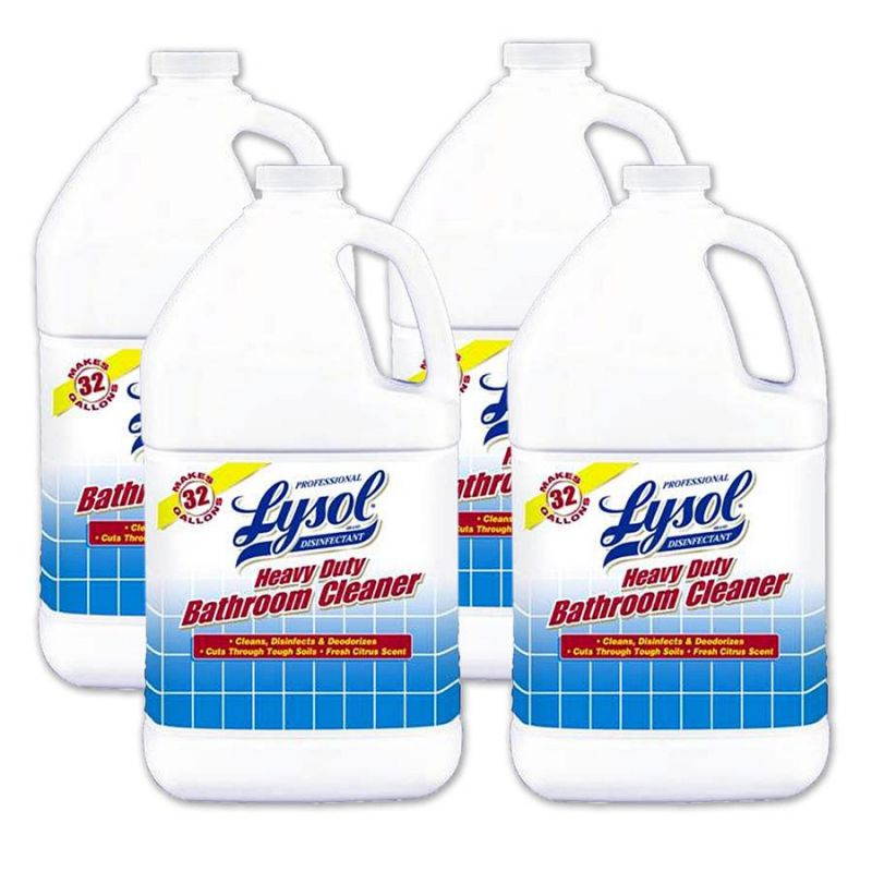 Professional LYSOL Brand 94201CT Heavy-Duty Bath Disinfectant, 1 gal. Bottles, 4/Carton