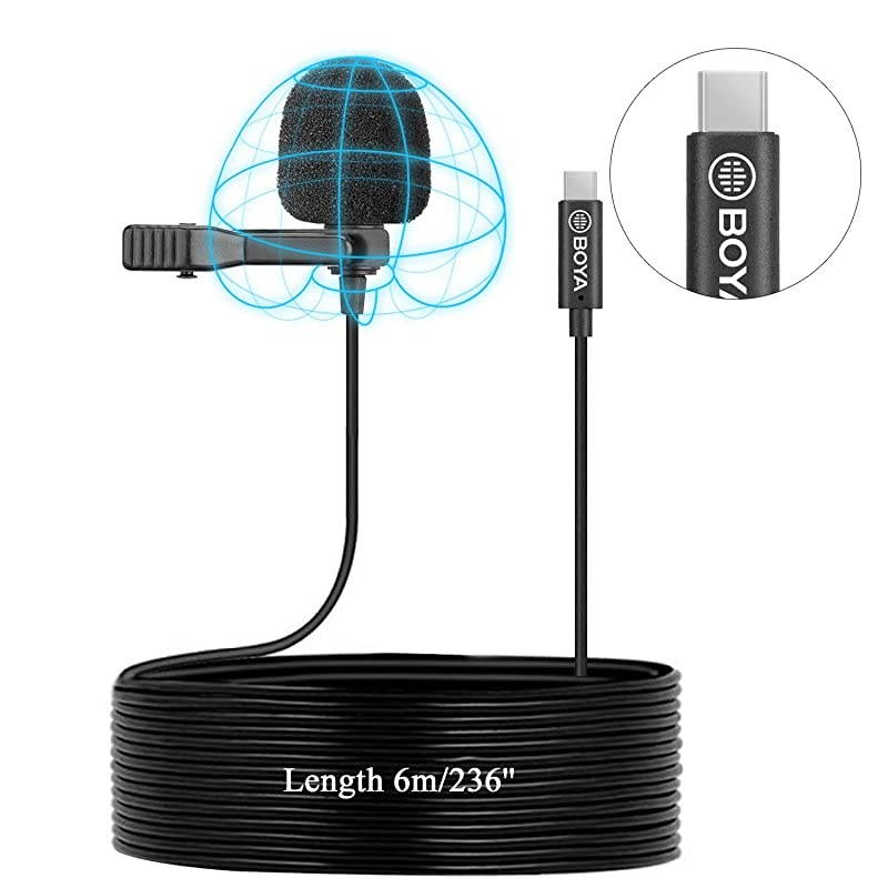 Lavalier Lightning Microphone for iOS iPhone 11 Vlog, 20 ft/6m  by-M2 Lapel Universal Mic with Lightning Plug Adapter for iPhone 11 10 X 8 7 MAC YouTube Video Facebook Live