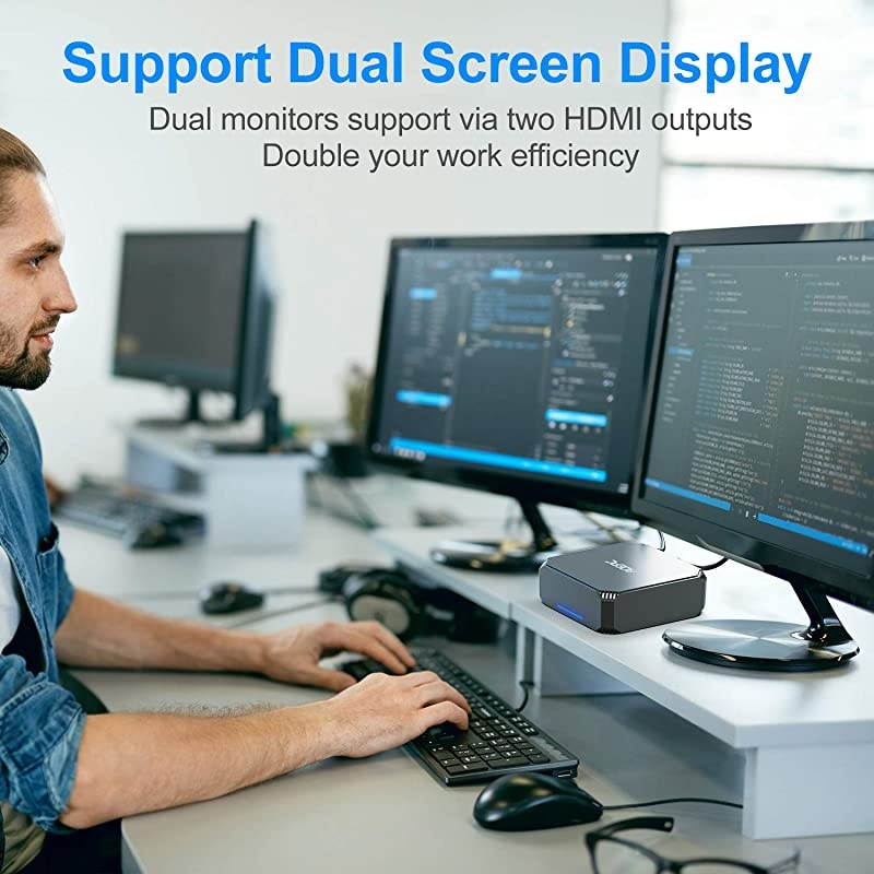 PC, 6GB DDR3 120GB SSD Windows 10 Pro Computer, 4K Dual Output,Intel HD Graphics,Gigabit Ethernet Dual Band Wi-Fi Bluetooth 4.2