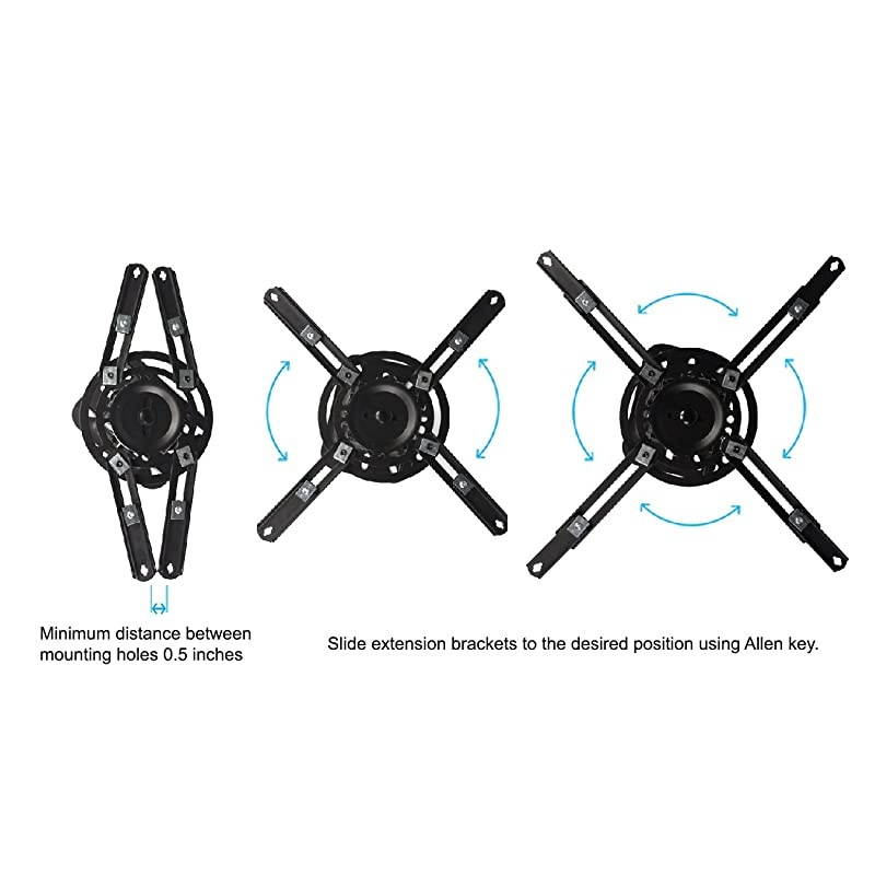 PRB717Blk Universal Ceiling Mount Projector AccessoryBlack Mount