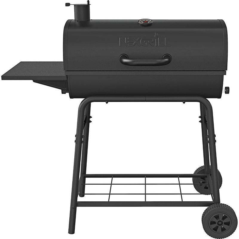 Nexgrill 29" Barrel 810-0029C Charcoal Grill with Side Shelf