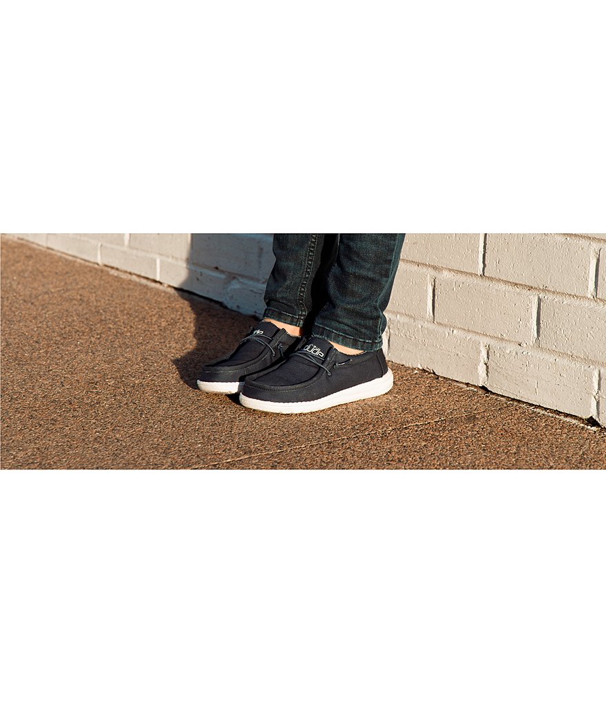Hey Dude Boys' Wally Canvas Washable Slip-On Sneaker (Youth)
