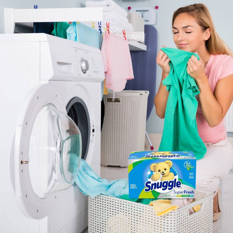 Snuggle Plus SuperFresh Original Fabric Softener Dryer Sheets - 200ct