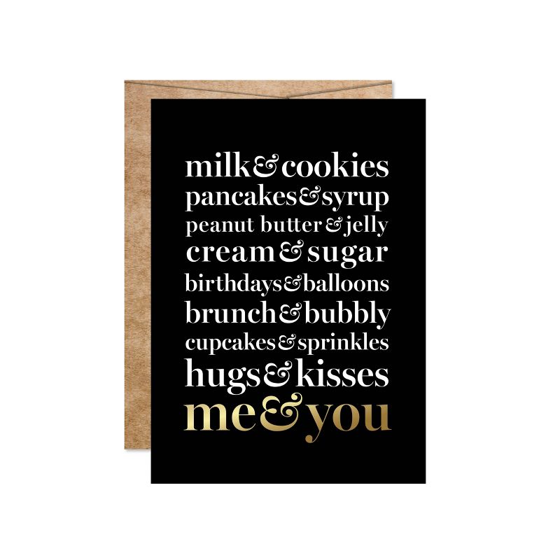 "Me & You" Foil Art Card Gold