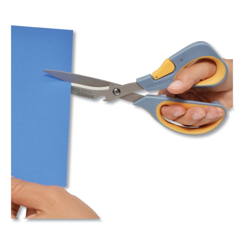 Westcott Titanium Workbench Shears 8" Gray/Yellow 16512