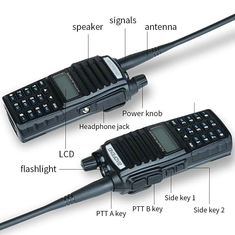 2 Way Radios  UV82 High Power Walkie Talkies Dual Band Ham Radio