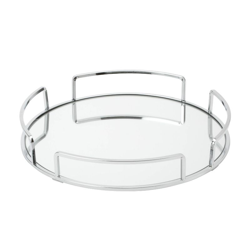 Modern Round Design Bathroom Tray Chrome - Home Details