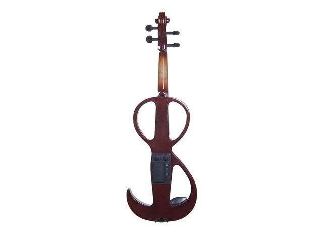 Cecilio 4/4CEVN-3NA 4/4 Full Size Electric Silent Solidwood Violin w/ Ebony Fittings in Style 3 - Metallic Mahogany