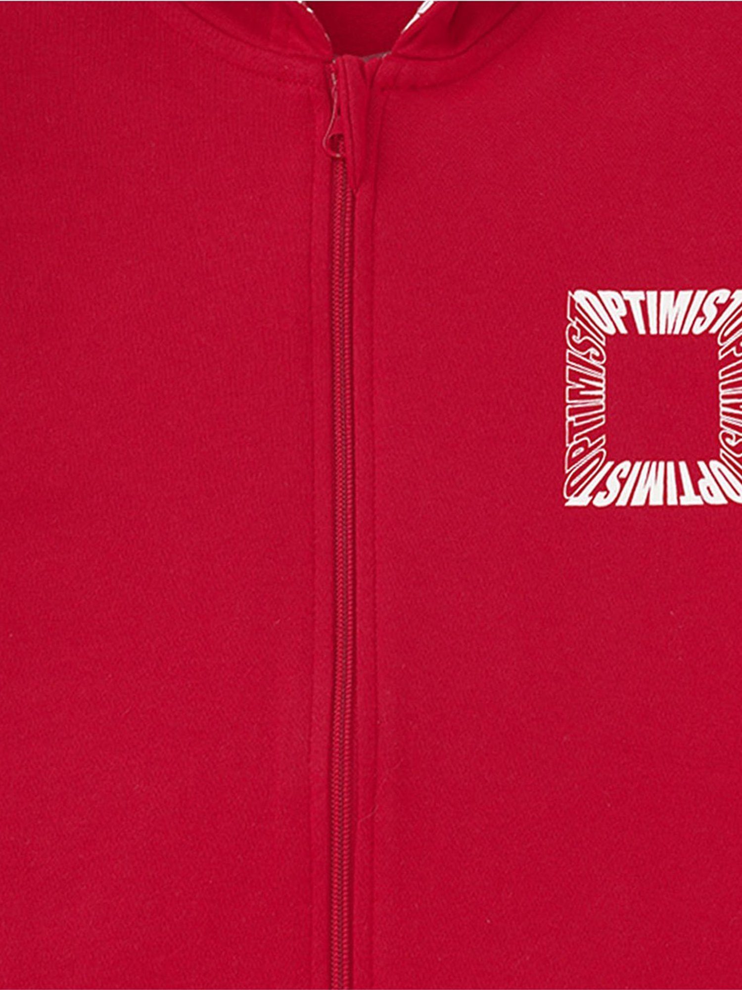 Edheads Kids Red Cotton Printed Full Sleeves Jacket