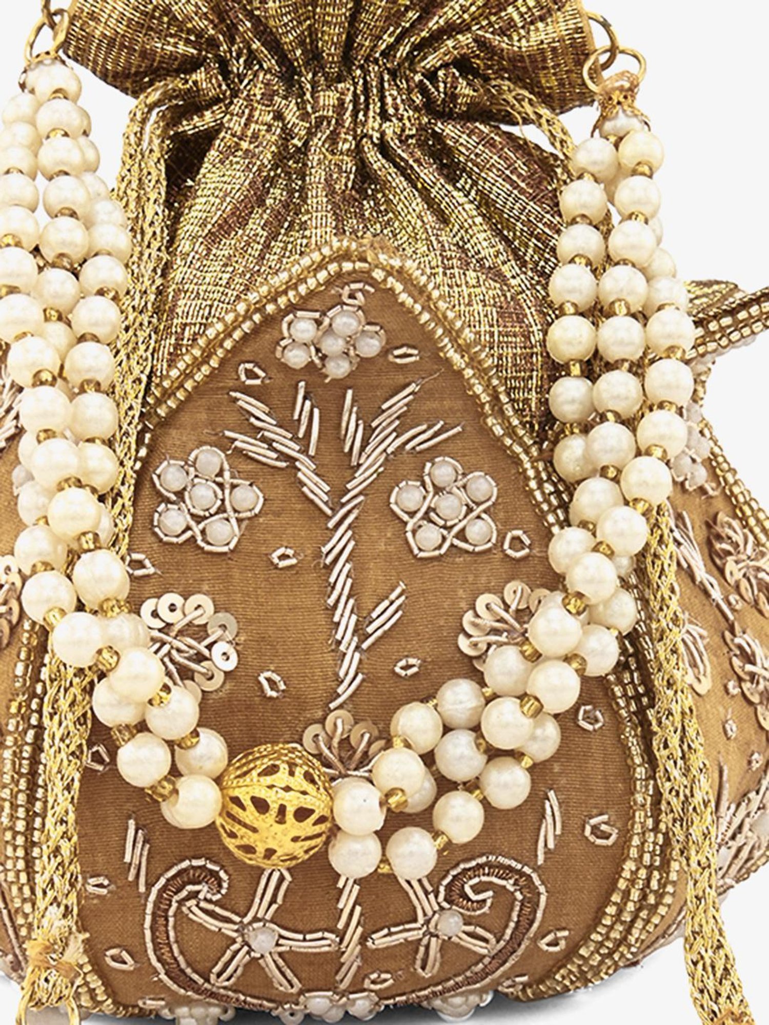 Gaurapakhi Golden Embellished Potli