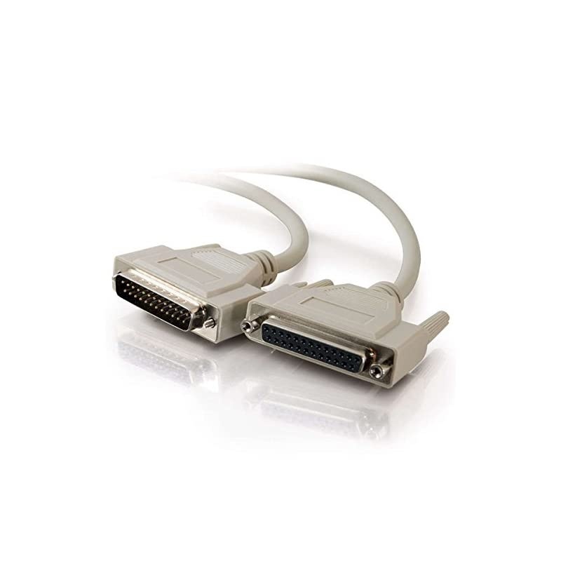 02661 DB25 M/F Serial RS232 Extension Cable, Beige (35 Feet, 10.66 Meters)