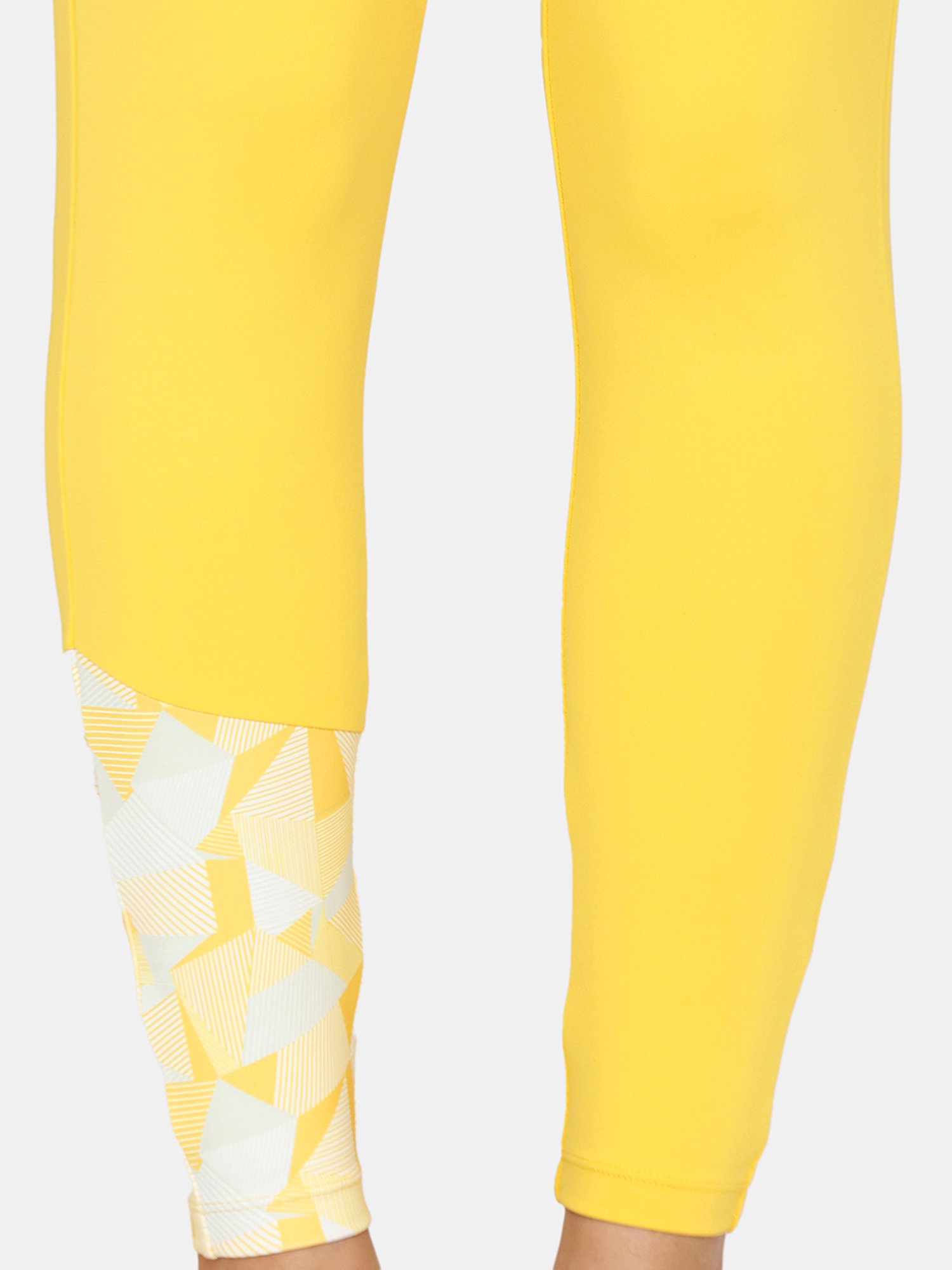 Zelocity by Zivame Yellow Slim Fit Tights