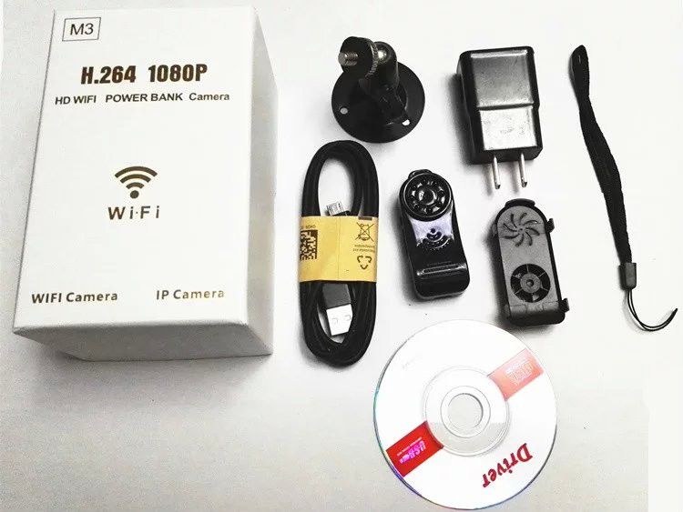 HD 1080P WiFi Camera M3 Mini DV Wireless P2P Camera camcorder Video Record with Alarm Mini Camera 8 LED Super Night Vision Lamp