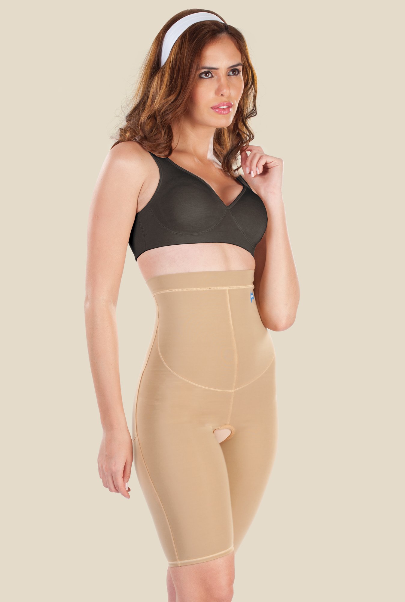Dermawear Beige Solid Hip Corset Plus