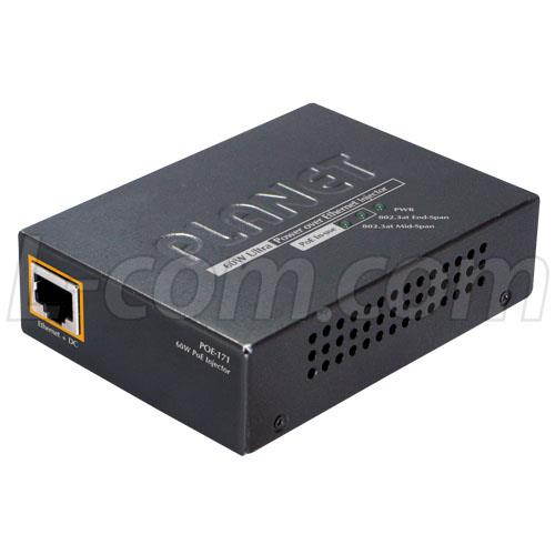 Planet POE-171 Single-Port 10/100/1000 Mbps Ultra PoE Injector (60 Watts)